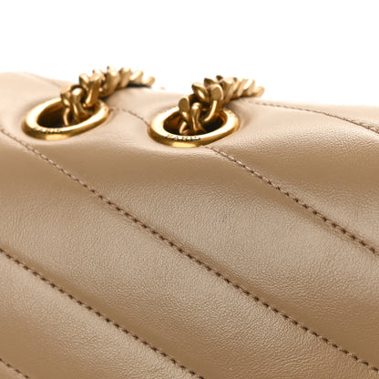 Saint Laurent Calfskin Y Quilted Monogram Medium Loulou Chain Satchel Dark Beige 9 of 11