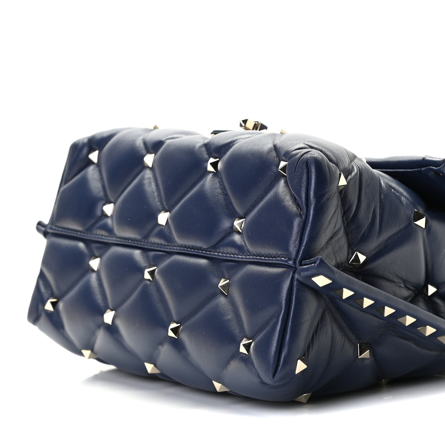 Lambskin VLTN Print Candystud Top Handle Bag Pure Blue
