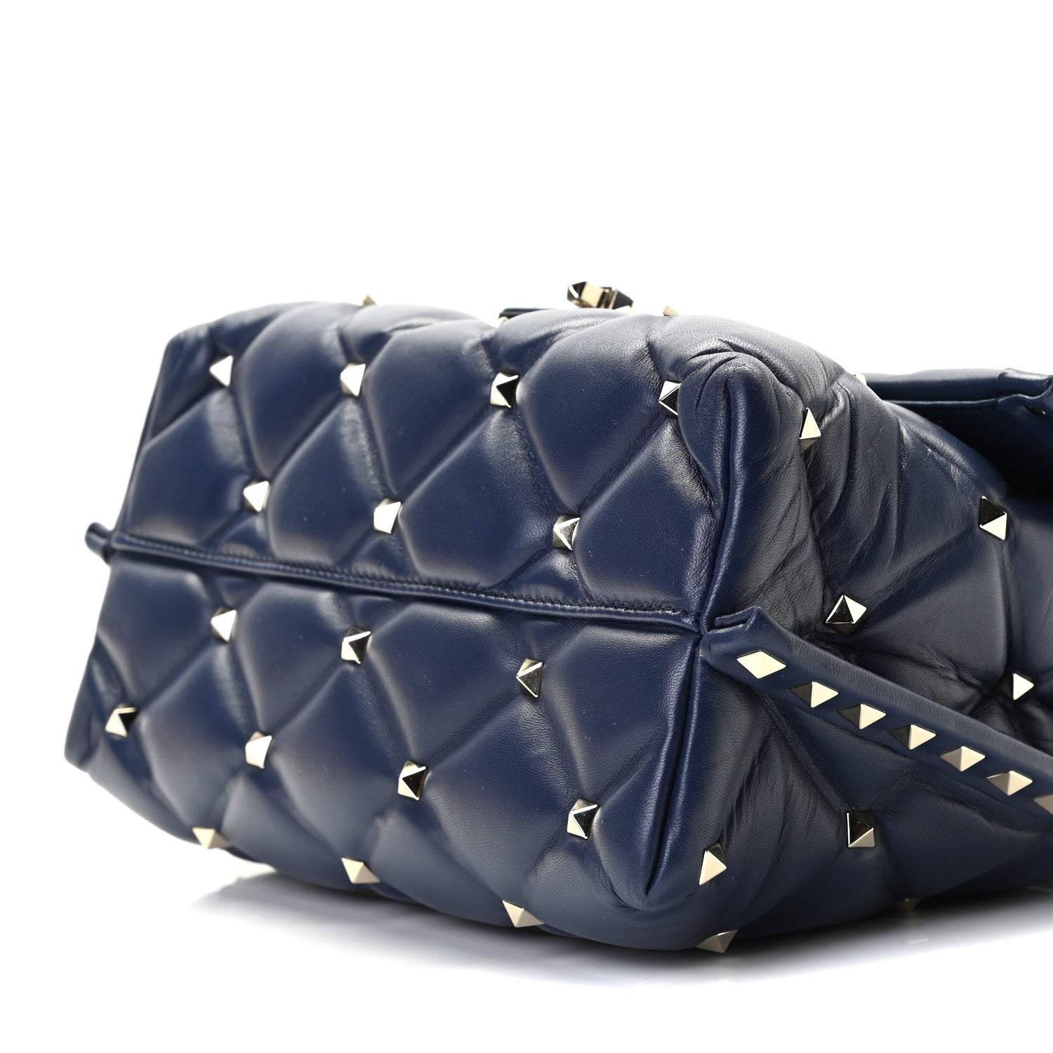 Valentino Garavani Lambskin VLTN Print Candystud Top Handle Bag Pure Blue 5 of 10
