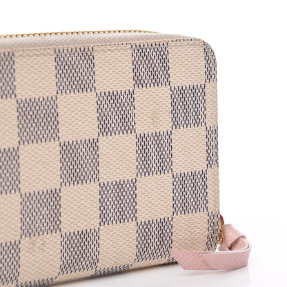 Louis Vuitton Damier Azur Clemence Wallet Rose Ballerine 10 of 14