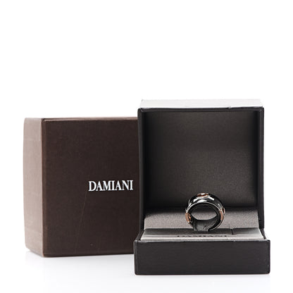 Damiani 18K White Pink Gold Diamond D Icon Ring 58 8.5 8 of 8