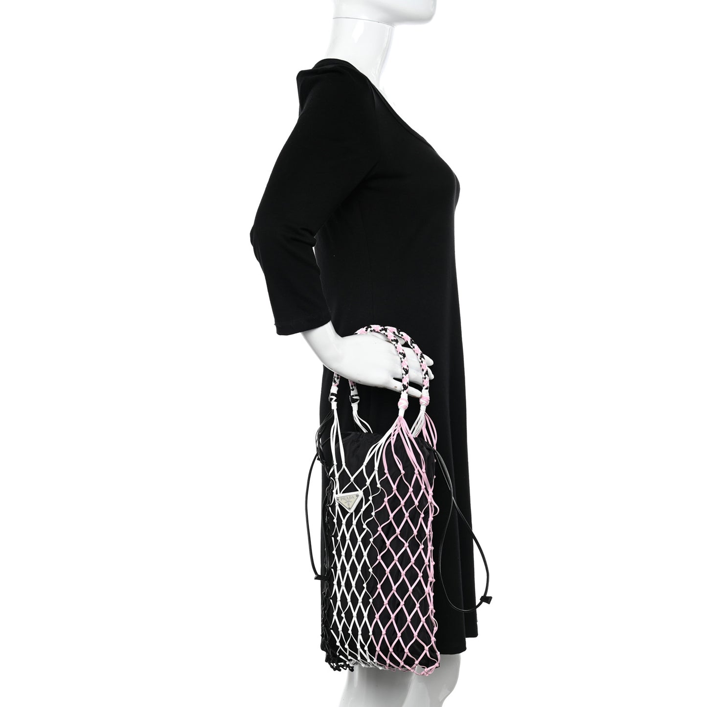 Tessuto Nylon Net Tote Black Multicolor