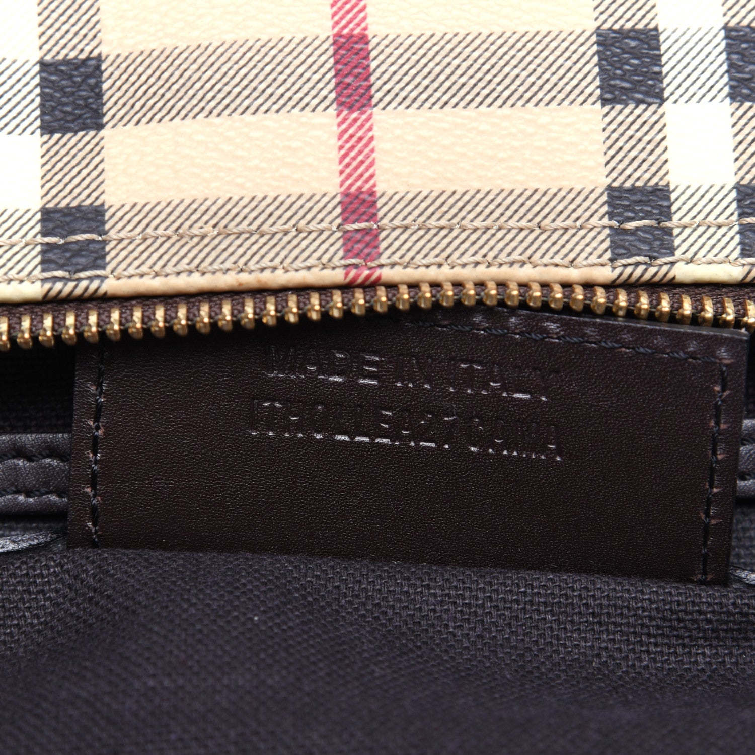 Burberry Haymarket Check Small Chester Bowling Bag Chocolate 8 of 14