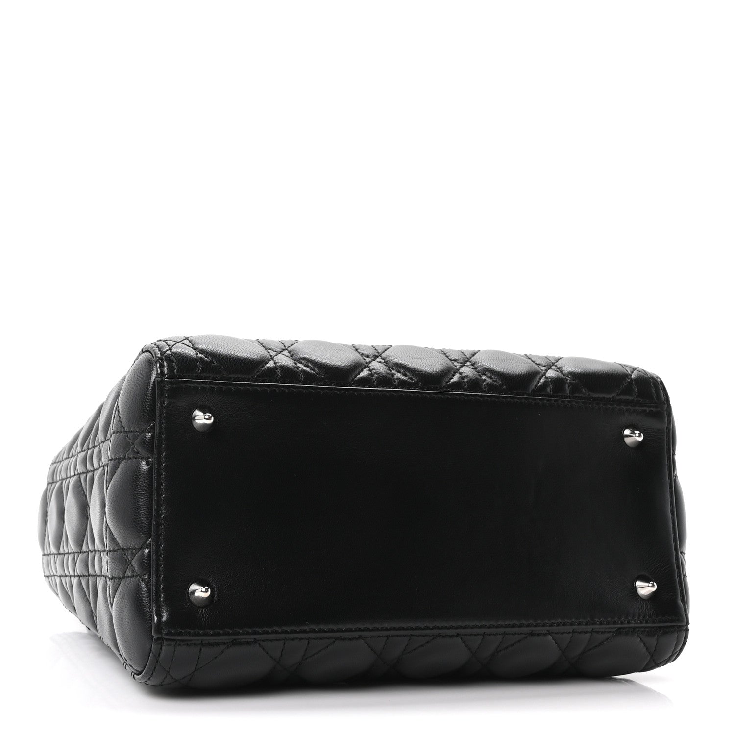 Christian Dior Lambskin Cannage Medium Lady Dior Black 4 of 10