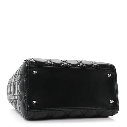 Christian Dior Lambskin Cannage Medium Lady Dior Black 4 of 10