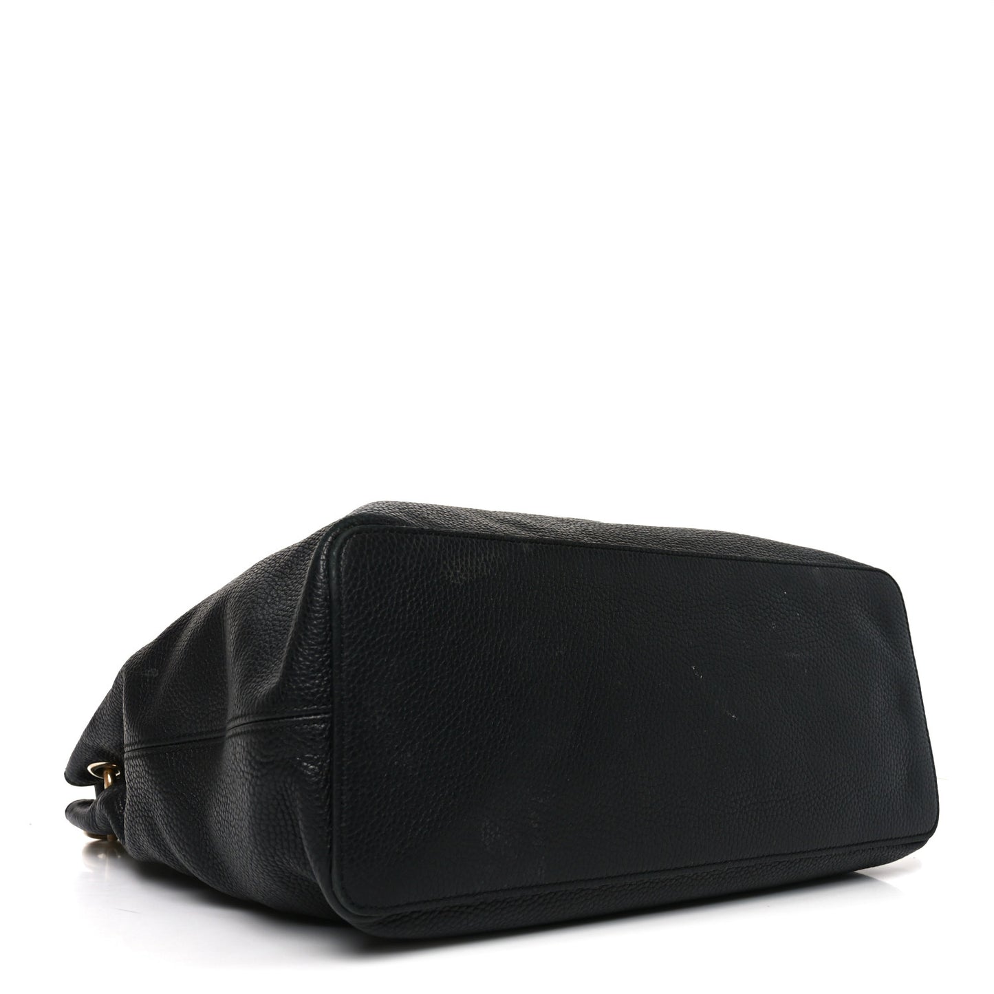 Pebbled Calfskin Large Soho Hobo Black