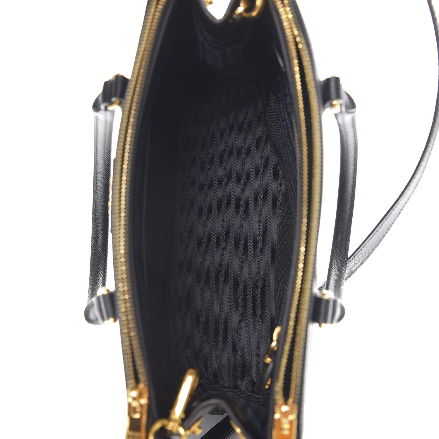 Prada Saffiano Small Galleria Double Zip Tote Black 4 of 11