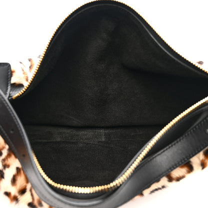 Celine Furry Goatskin Leopard Medium Romy Shoulder Bag Natural Black 8 of 25
