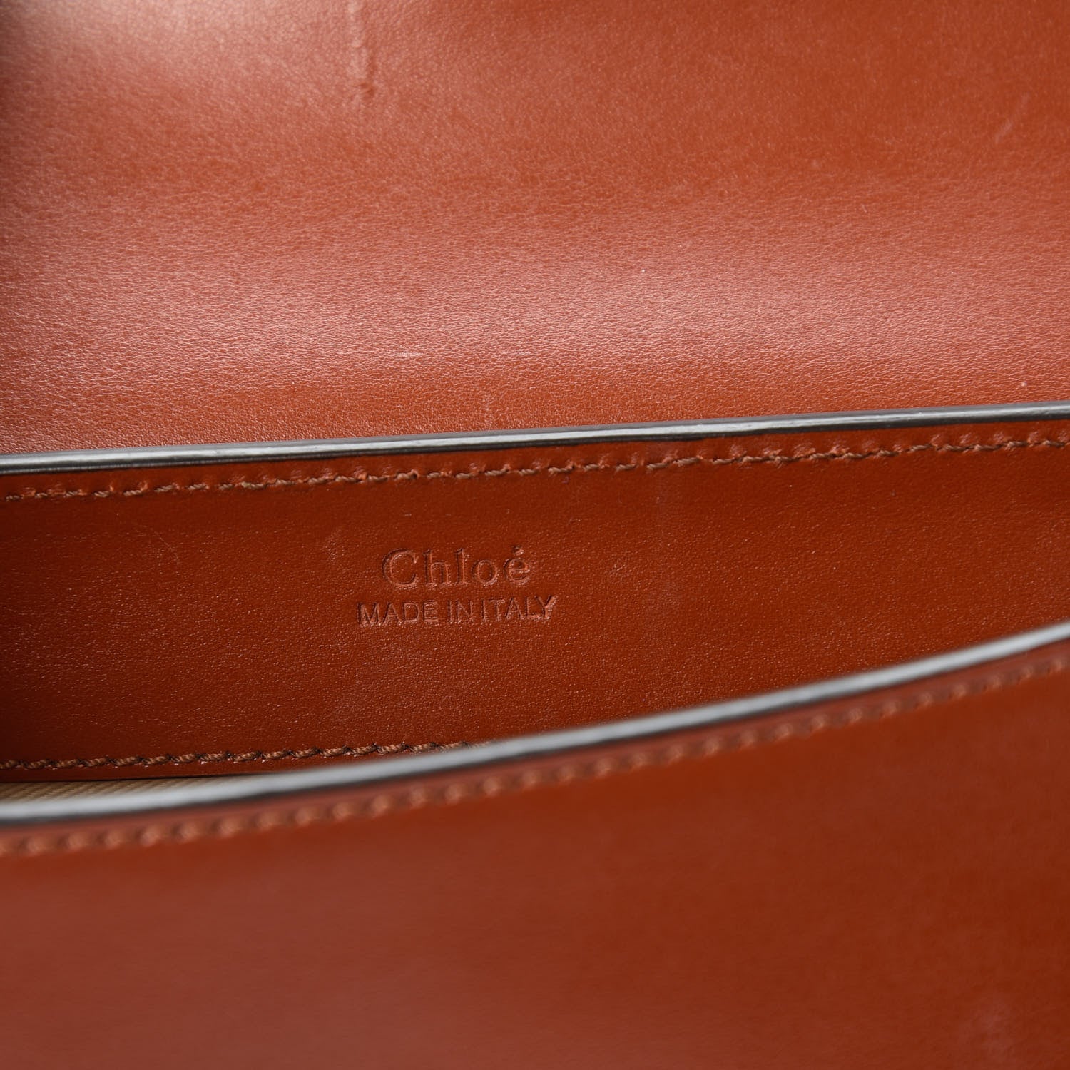 Chloe Calfskin Suede C Belt Bag Sepia Brown 8 of 10