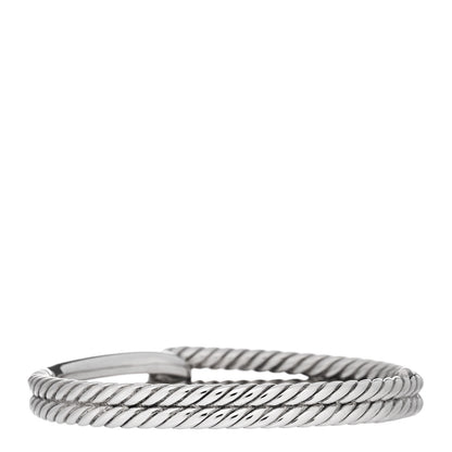David Yurman Sterling Silver Diamond Pave 10mm Single Loop Labyrinth Bracelet 2 of 3
