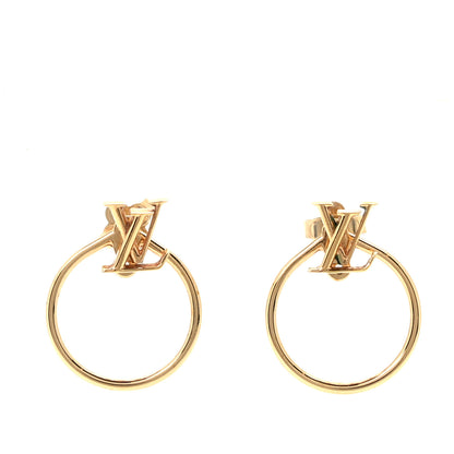 Louis Vuitton LV Eclipse Hoop Earrings Gold 1 of 4