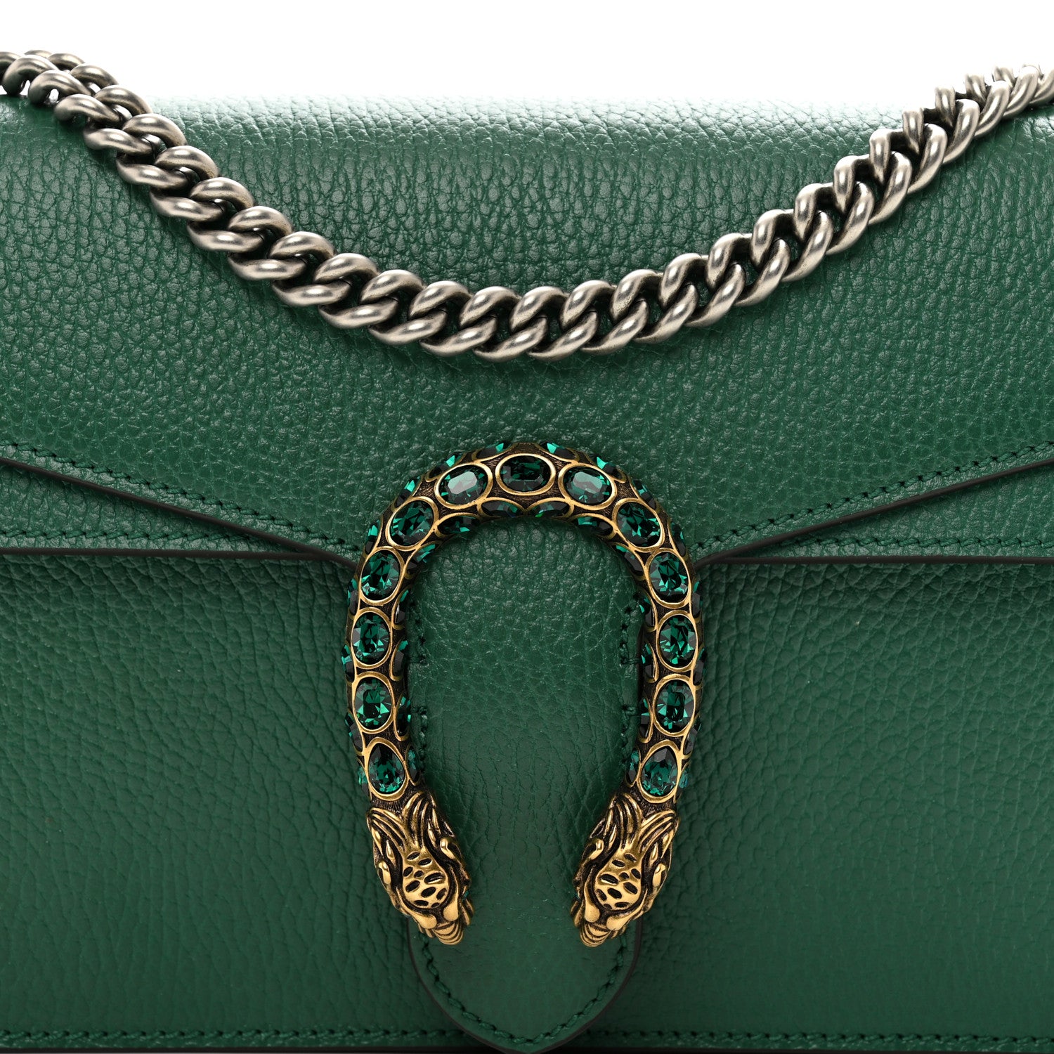 Gucci Pebbled Calfskin Small Dionysus Shoulder Bag Emerald 5 of 10