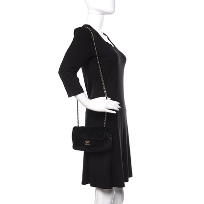 Chanel Velvet Quilted Mini Rectangular Pearl Crush Flap Black 2 of 10