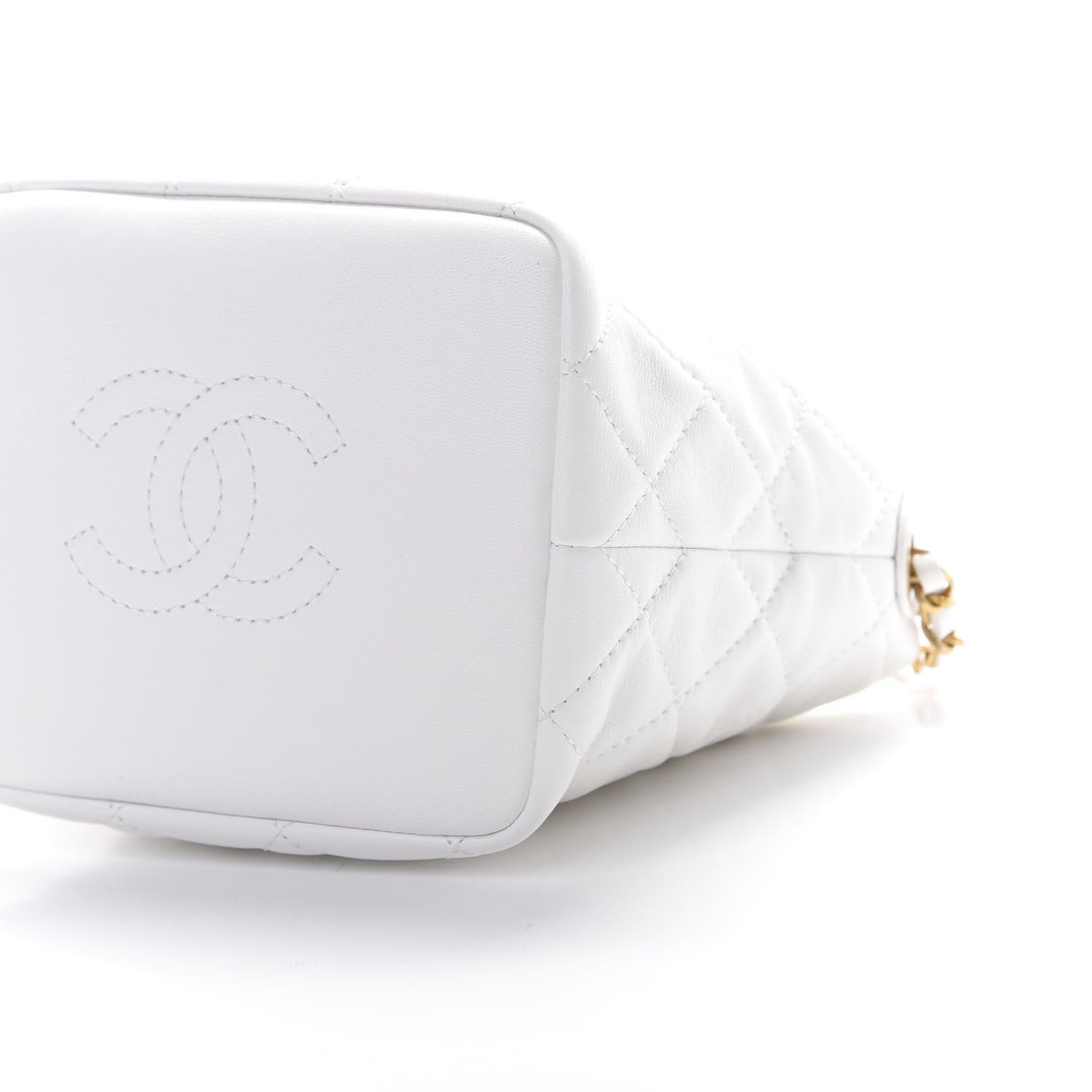 Chanel Lambskin Quilted Small Hobo White 8 of 11