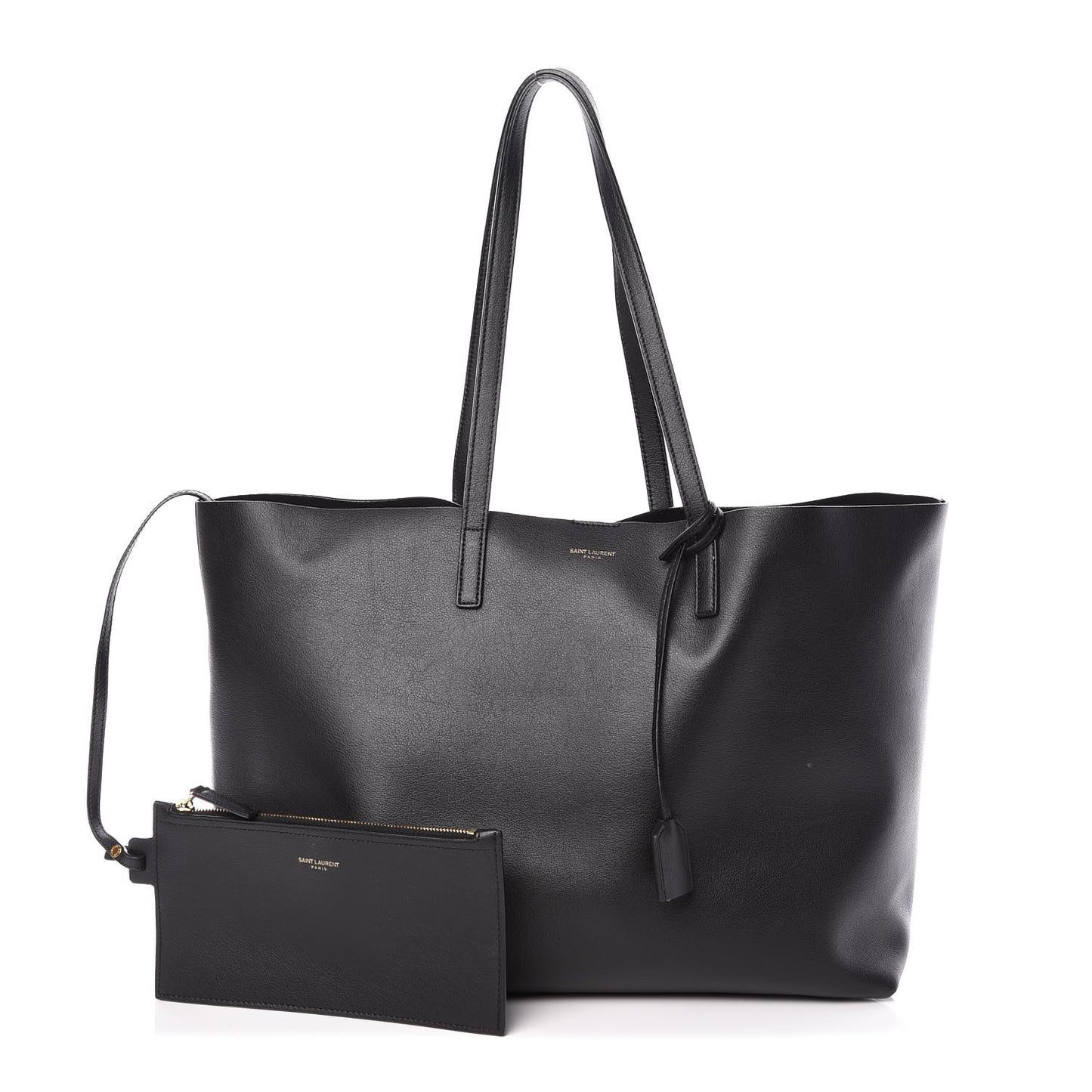Calfskin Large Shopping Tote Black