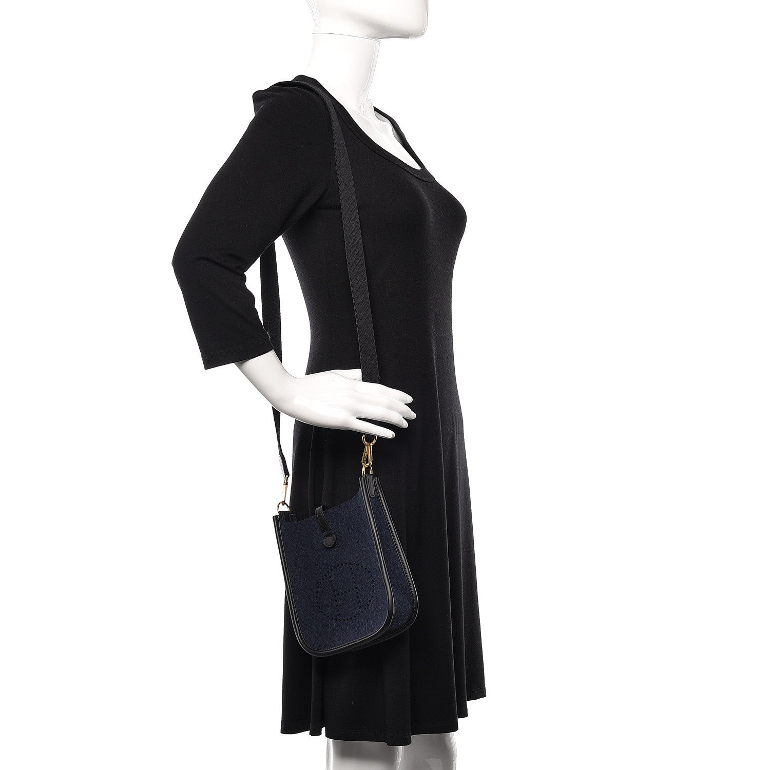 Hermes Feutre Swift Evelyne TPM Bleu Nuit Black 2 of 11