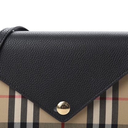 Burberry Grainy Calfskin Vintage Check Wallet With Detachable Strap Black 9 of 9