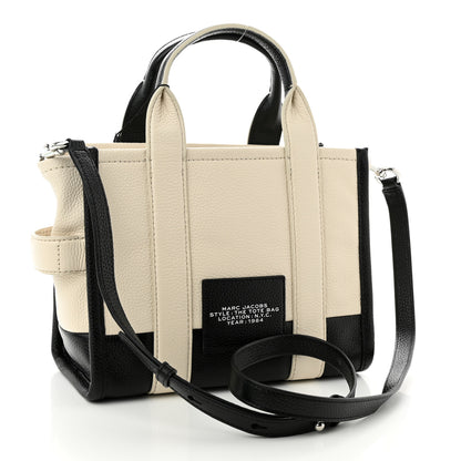 Marc Jacobs Grained Calfskin Colorblock Mini The Tote Bag Ivory Multi 3 of 11