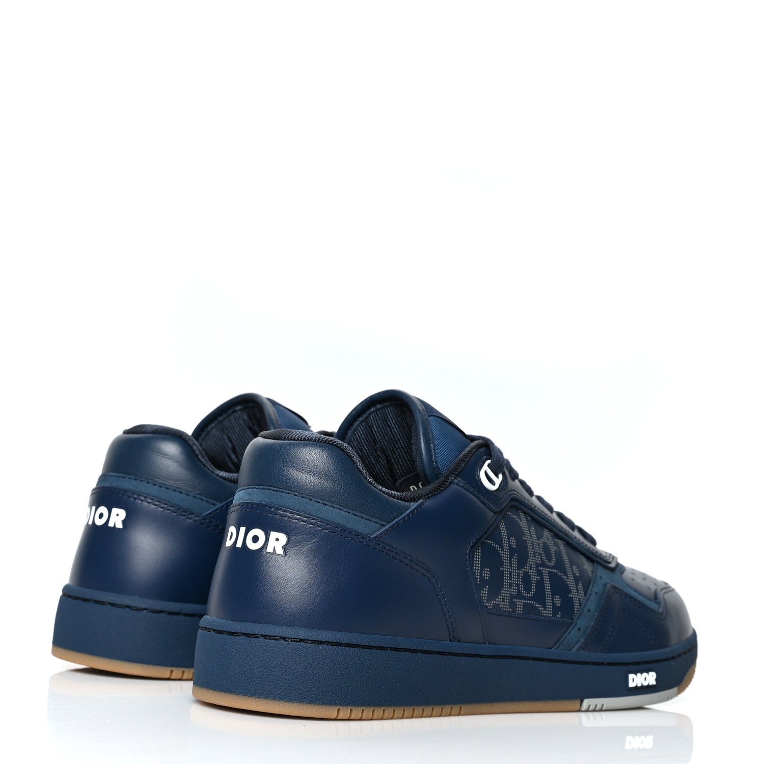 Christian Dior Smooth Calfskin Oblique Galaxy Mens B27 Low Top Sneakers 41 Blue Beige 4 of 9