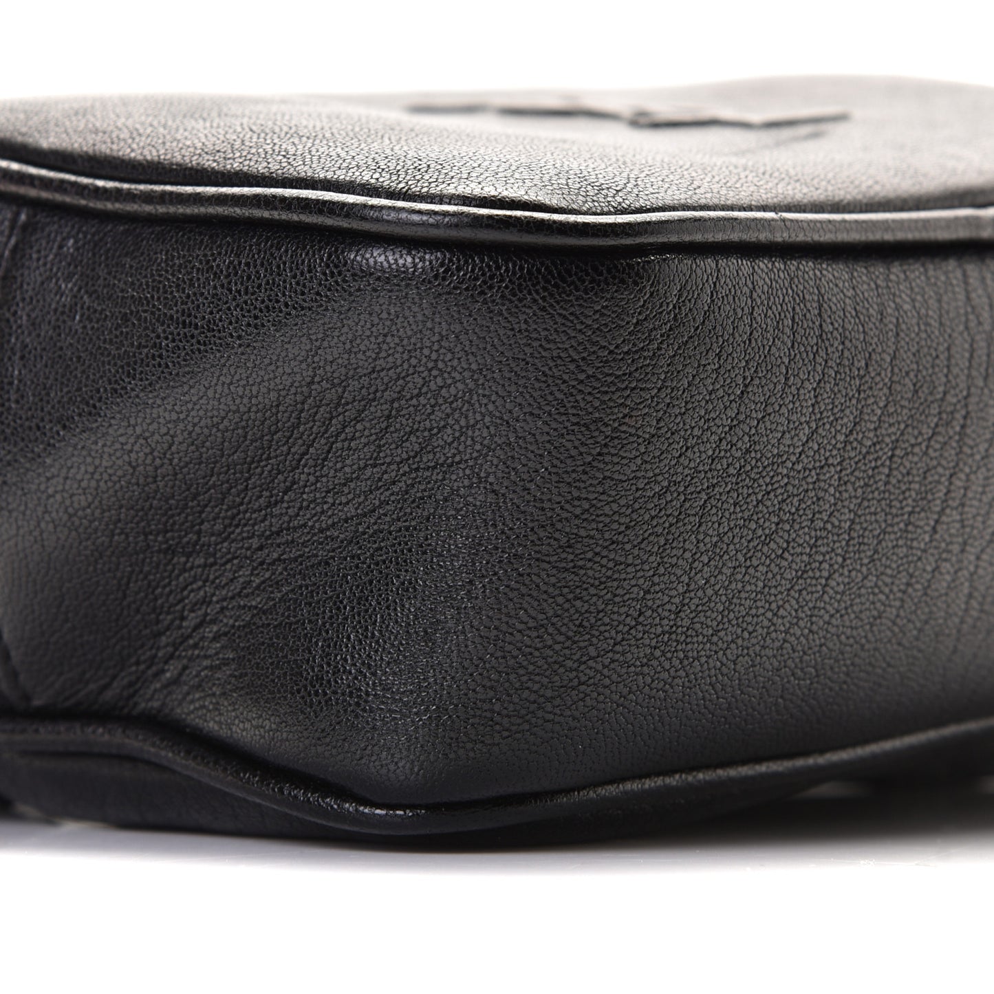 Lambskin Monogram Lou Belt Bag Black