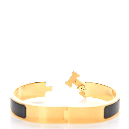 Hermes Enamel Narrow Clic Clac H Bracelet GM Black 4 of 6