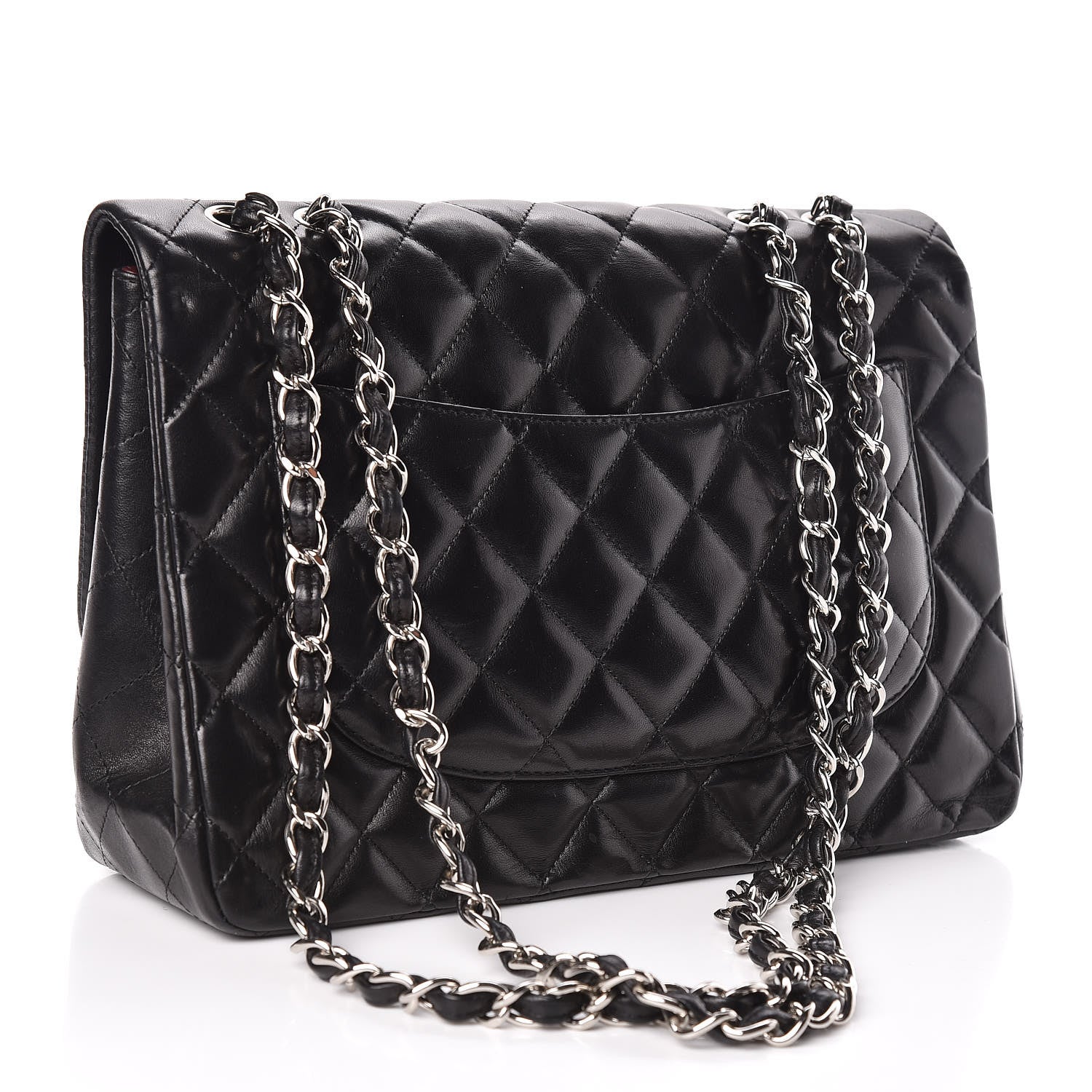 Chanel Lambskin Quilted Jumbo Single Flap Black 3 of 10