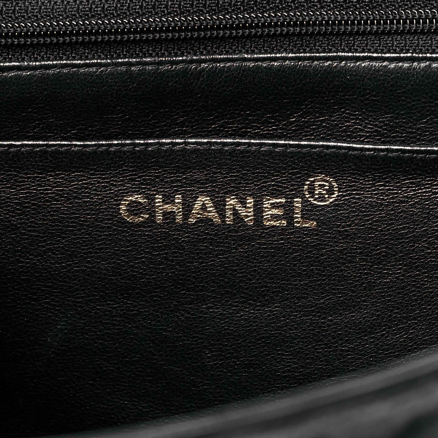 Patent Vertical Quilted Jumbo Single Flap Black