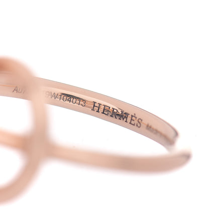 Hermes 18K Rose Gold Diamond PM Echappee Ring 53 6.25 5 of 6