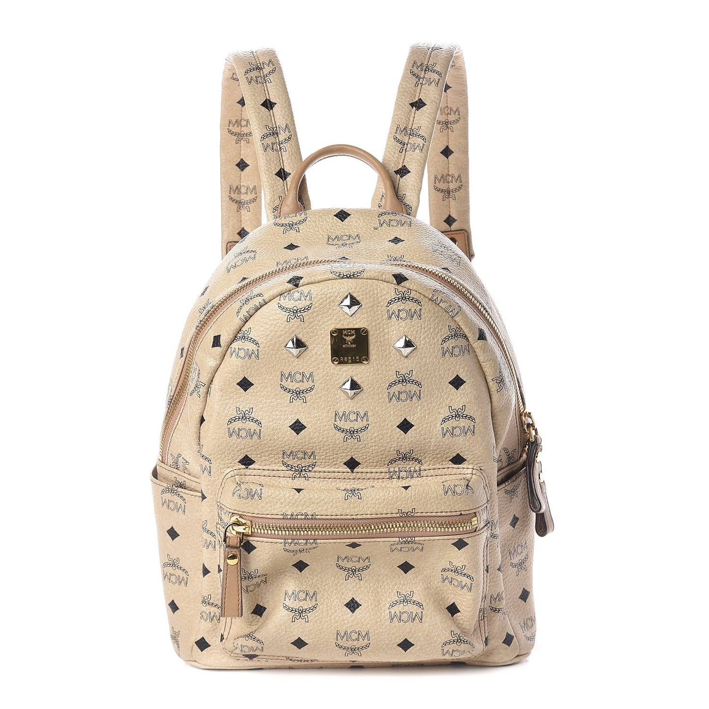 Visetos Studded Small Stark Backpack Beige