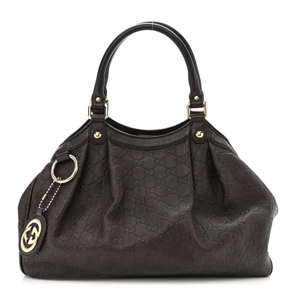 Gucci Guccissima Medium Sukey Tote Chocolate 1 of 10