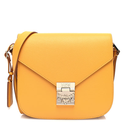 MCM Grained Calfskin Patricia Park Avenue Crossbody Bag Golden Mango 1 of 9