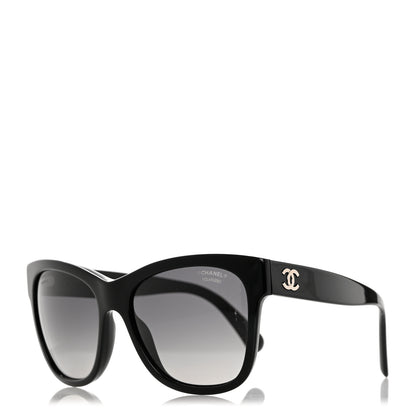 Chanel Acetate Polarized Square CC Sunglasses 5380 Black 1 of 8