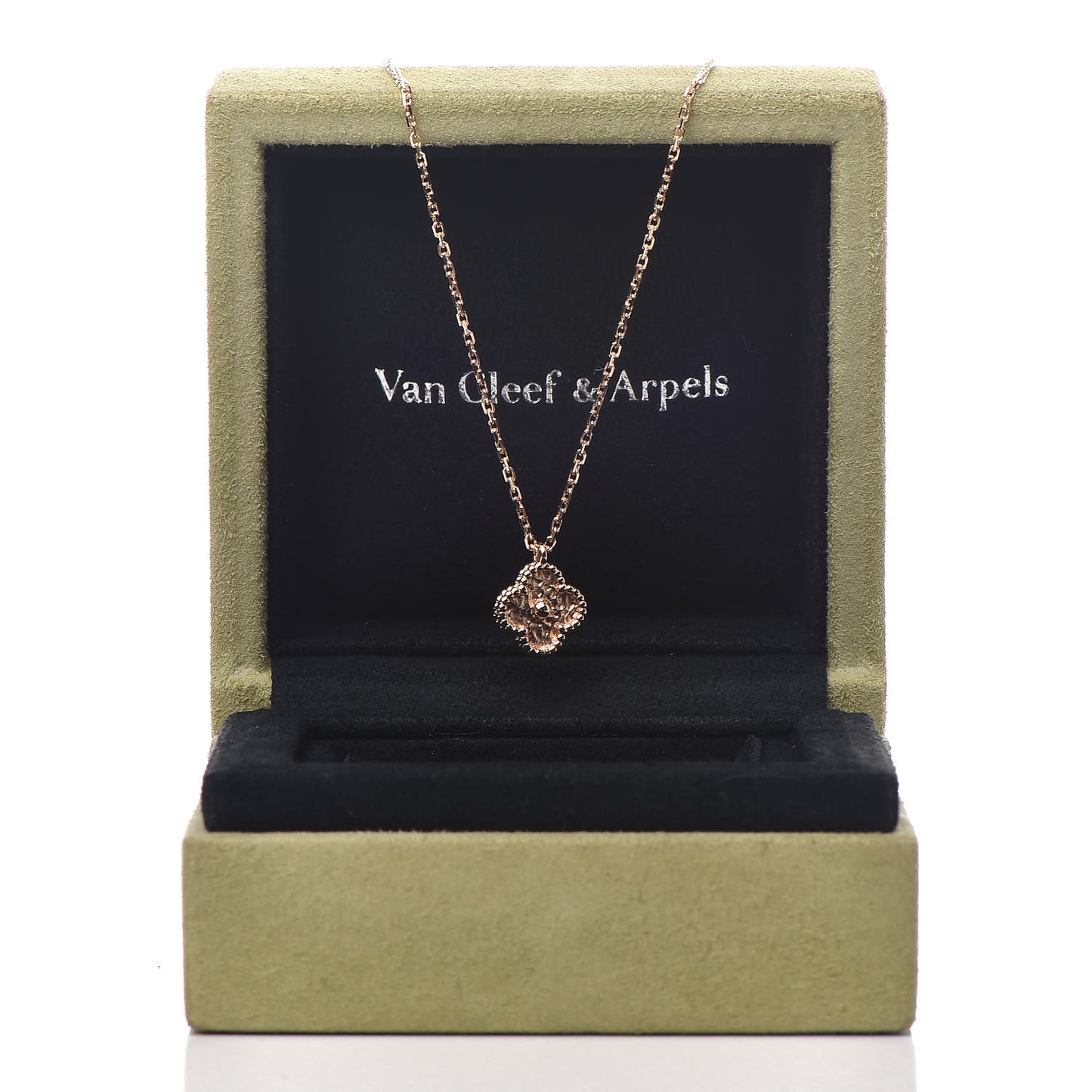18K Rose Gold Sweet Alhambra Pendant Necklace