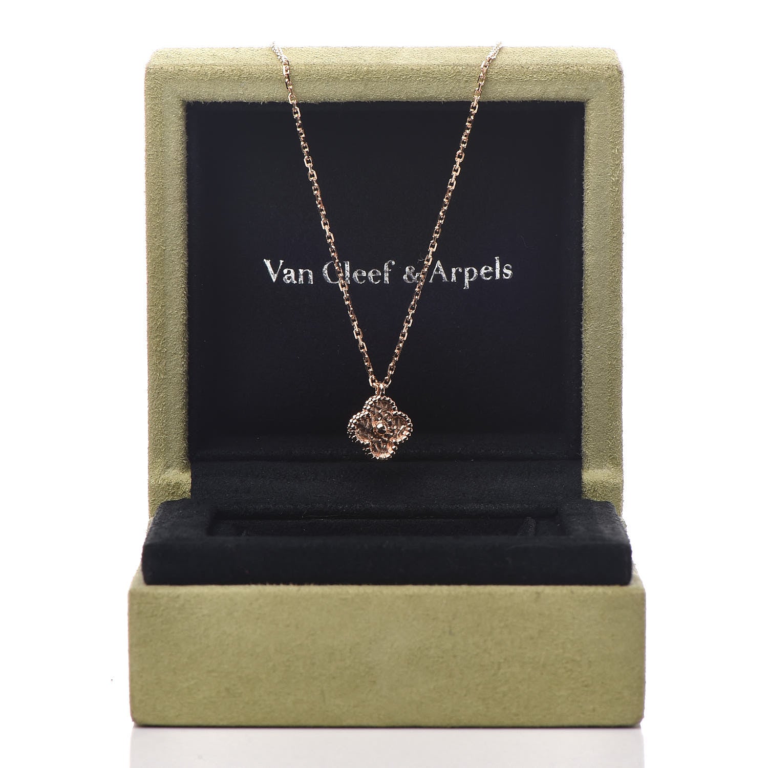 Van Cleef & Arpels 18K Rose Gold Sweet Alhambra Pendant Necklace 8 of 8