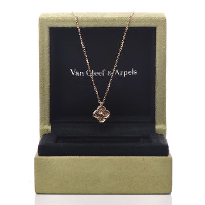 Van Cleef & Arpels 18K Rose Gold Sweet Alhambra Pendant Necklace 8 of 8