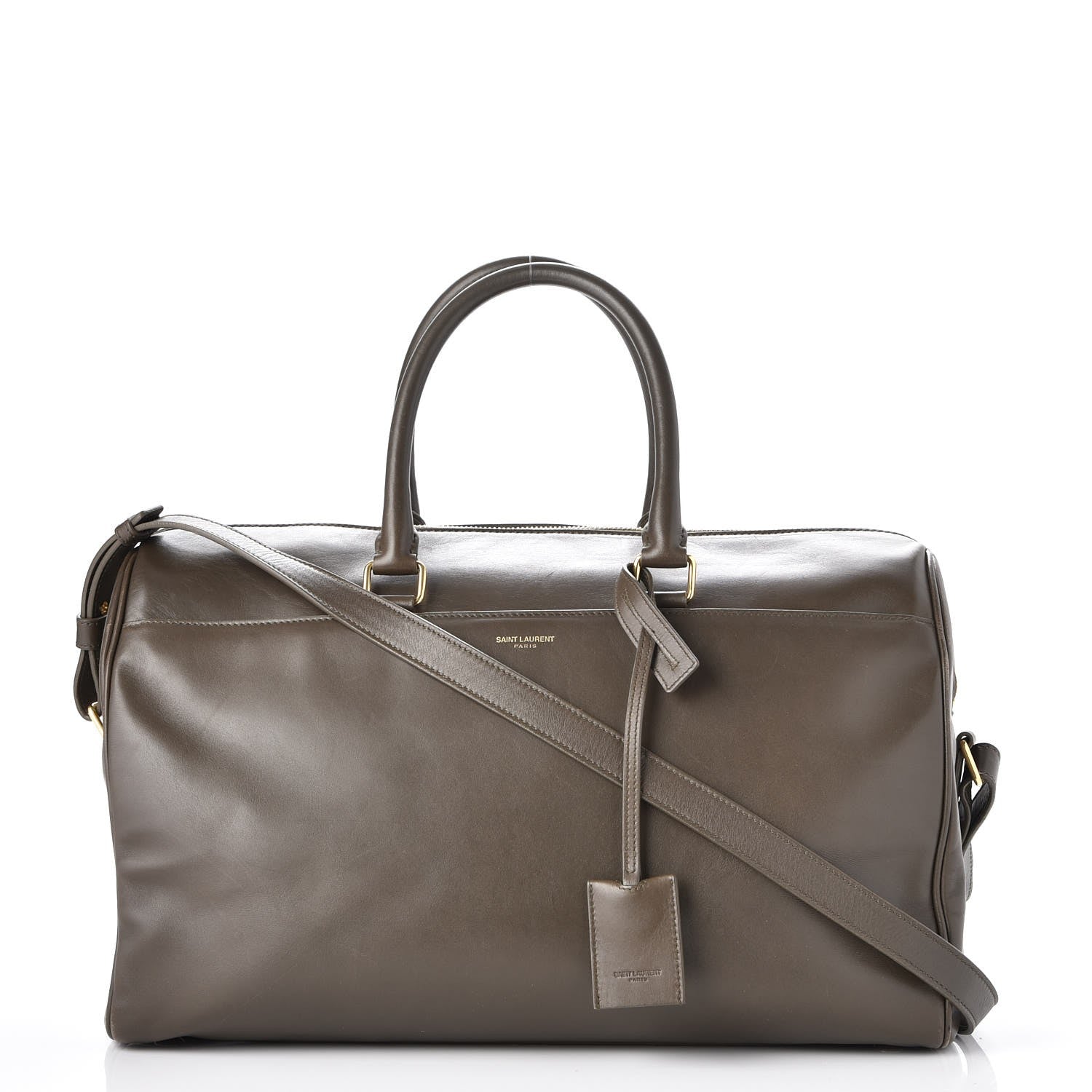 Saint Laurent Calfskin Classic Duffle 12 Earth 1 of 12