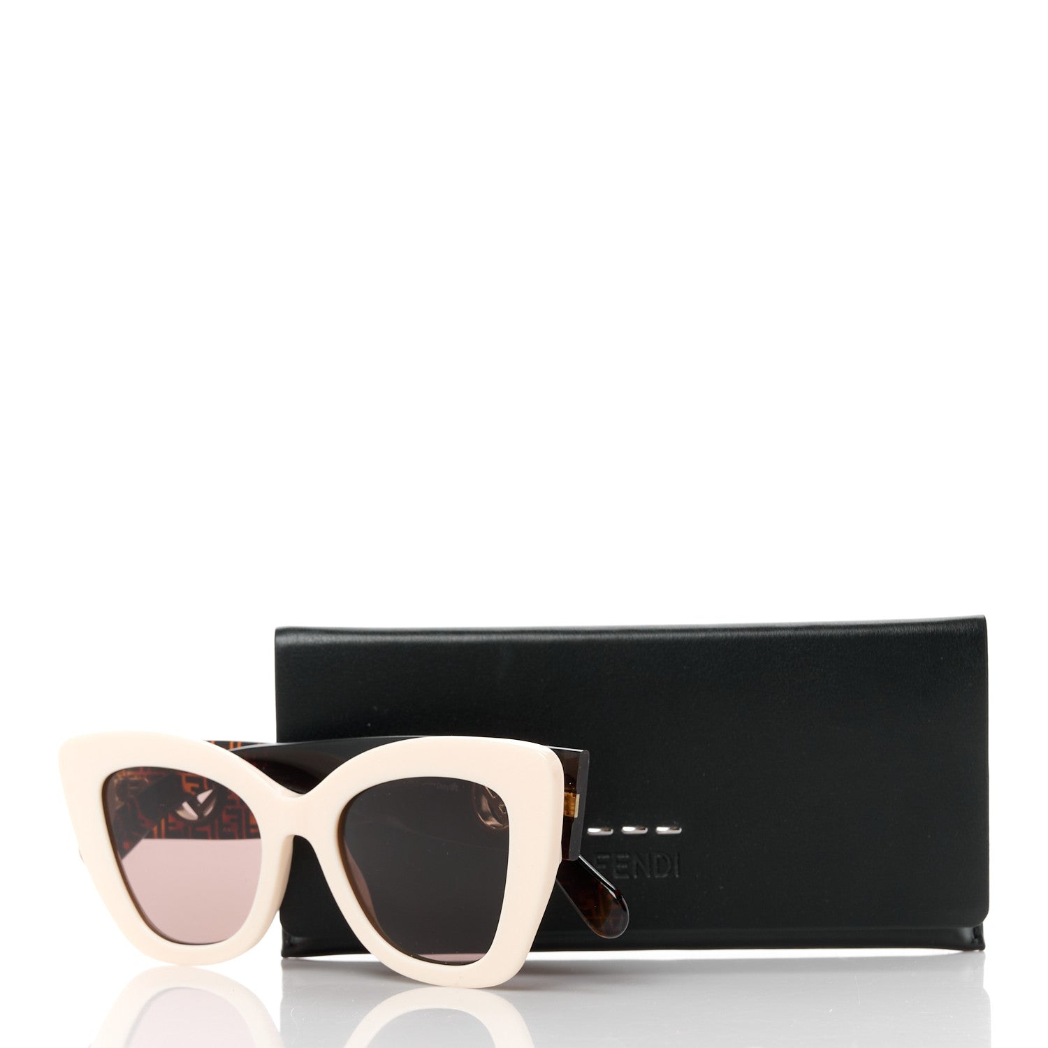 Fendi Acetate F is Fendi FF 51mm Cat Eye Sunglasses 0327/S Tortoise Beige 8 of 8