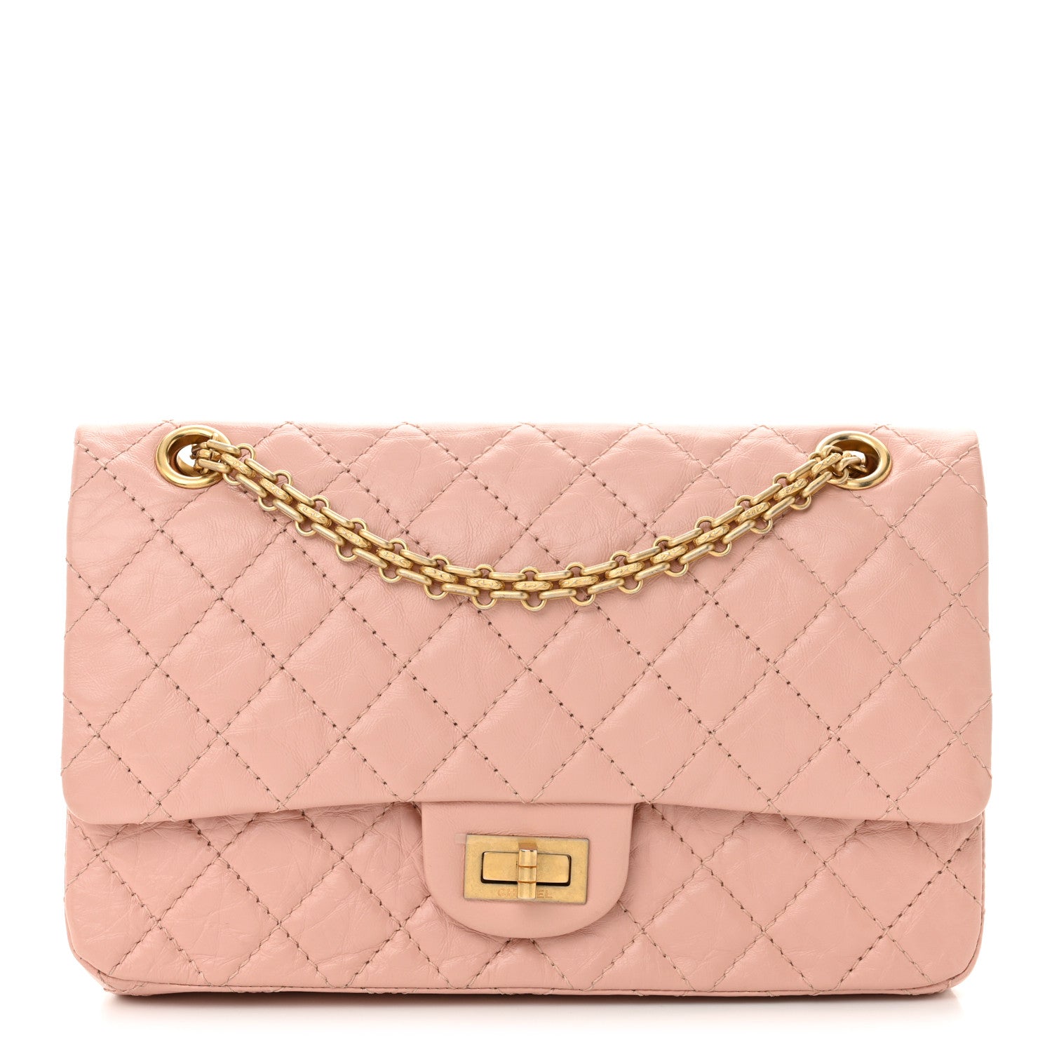 Chanel Aged Calfskin Quilted 2.55 Reissue 225 Flap Pink 1 of 10