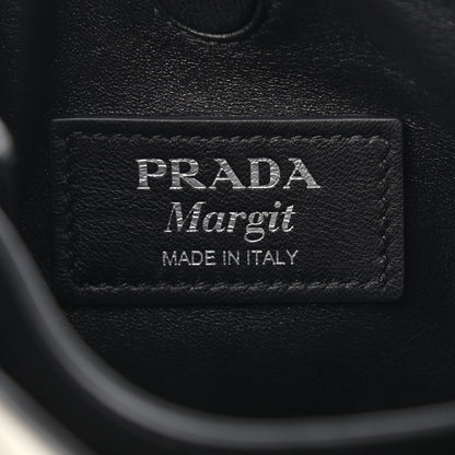 Prada City Calfskin Small Margit Bag White Black 9 of 9