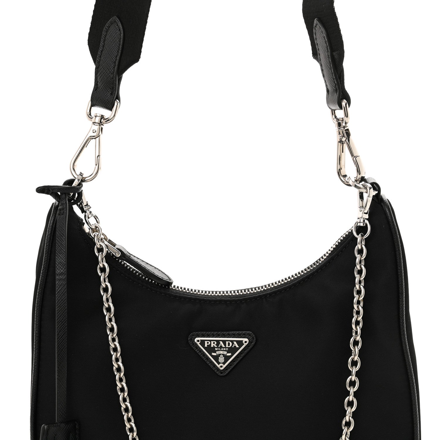 Prada Nylon Re-Edition 2005 Shoulder Bag Black 8 of 10