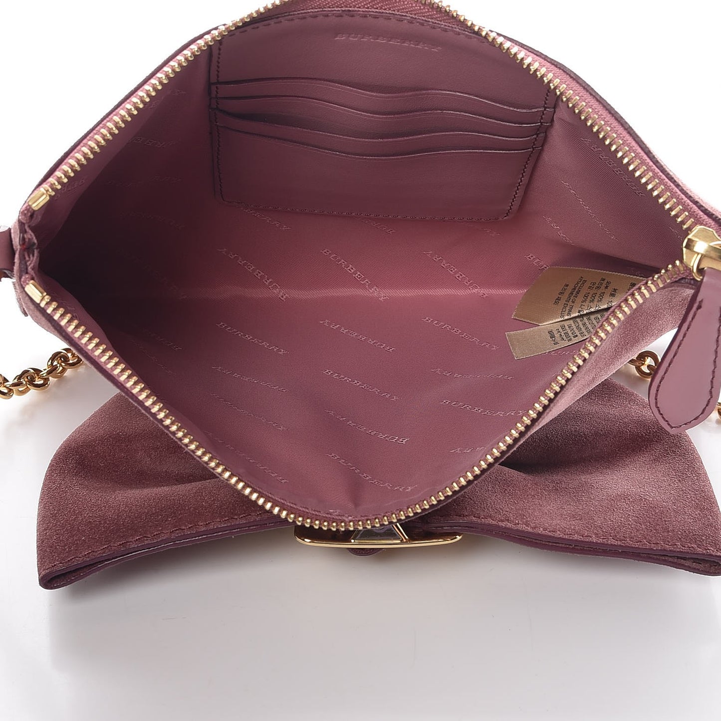 Suede Buckled Bow Clutch Bag Pink