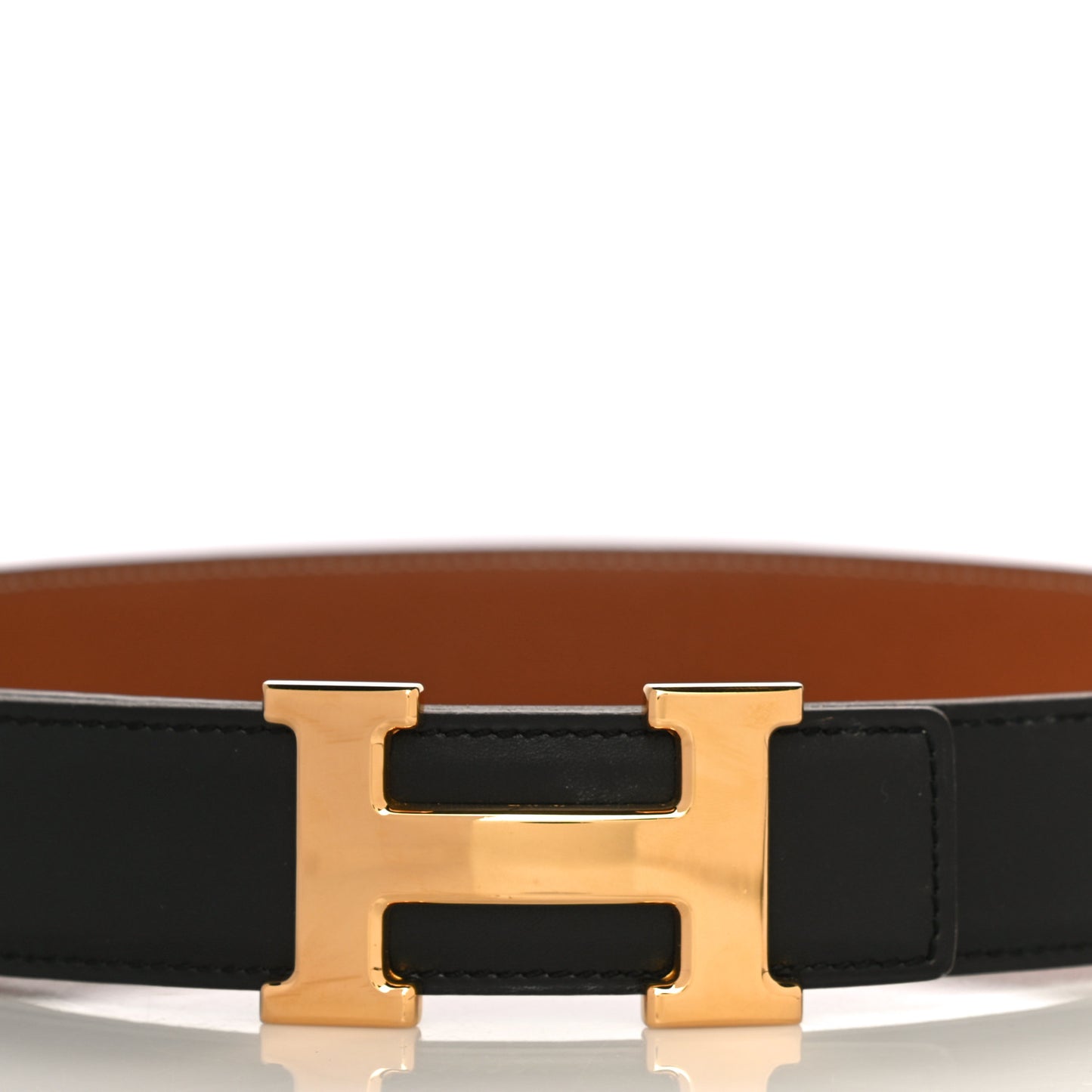 Swift Epsom 32mm H Belt 70 Black Gold