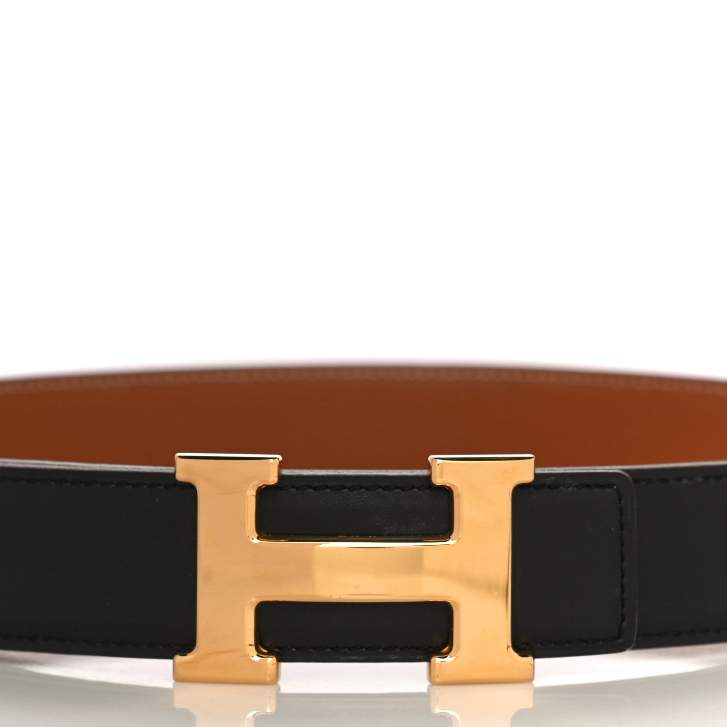 Hermes Swift Epsom 32mm H Belt 70 Black Gold 3 of 10