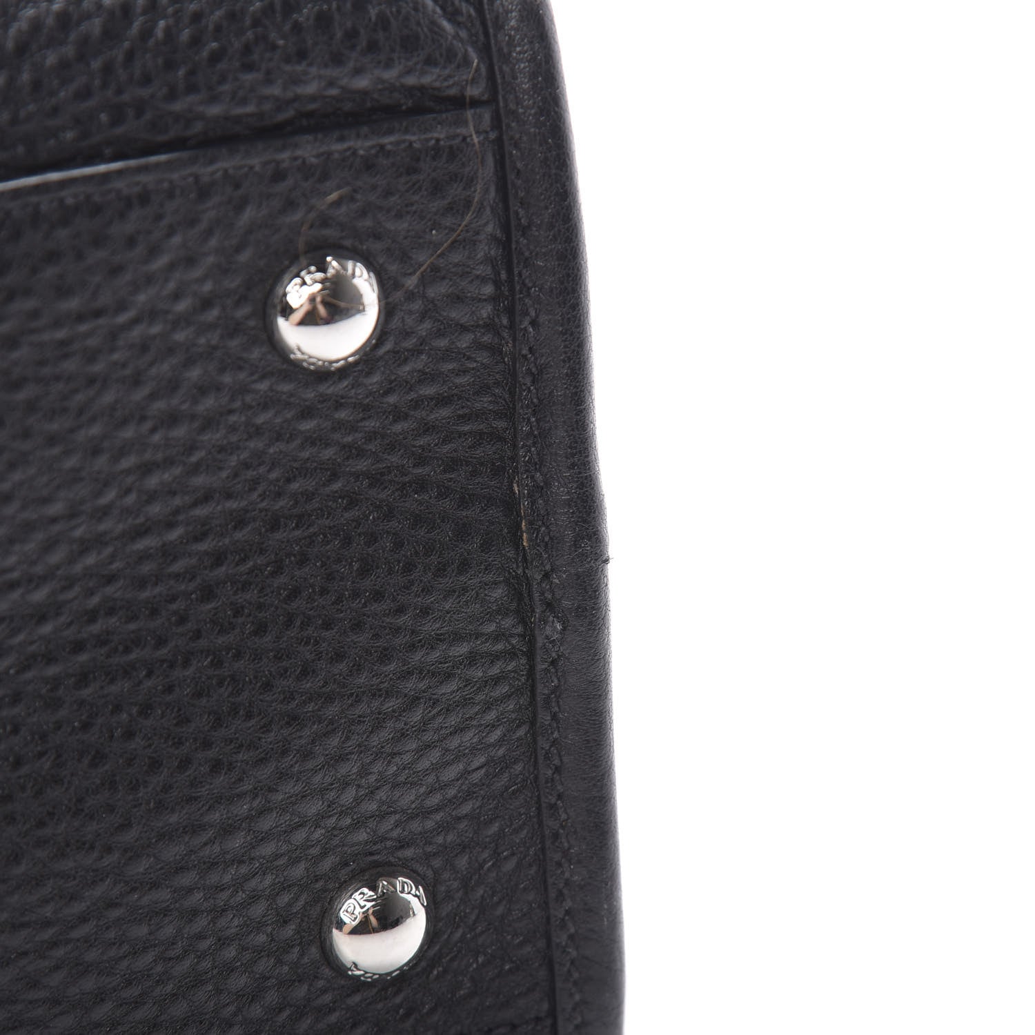 Prada Vitello Daino Shopping Satchel Black 12 of 12