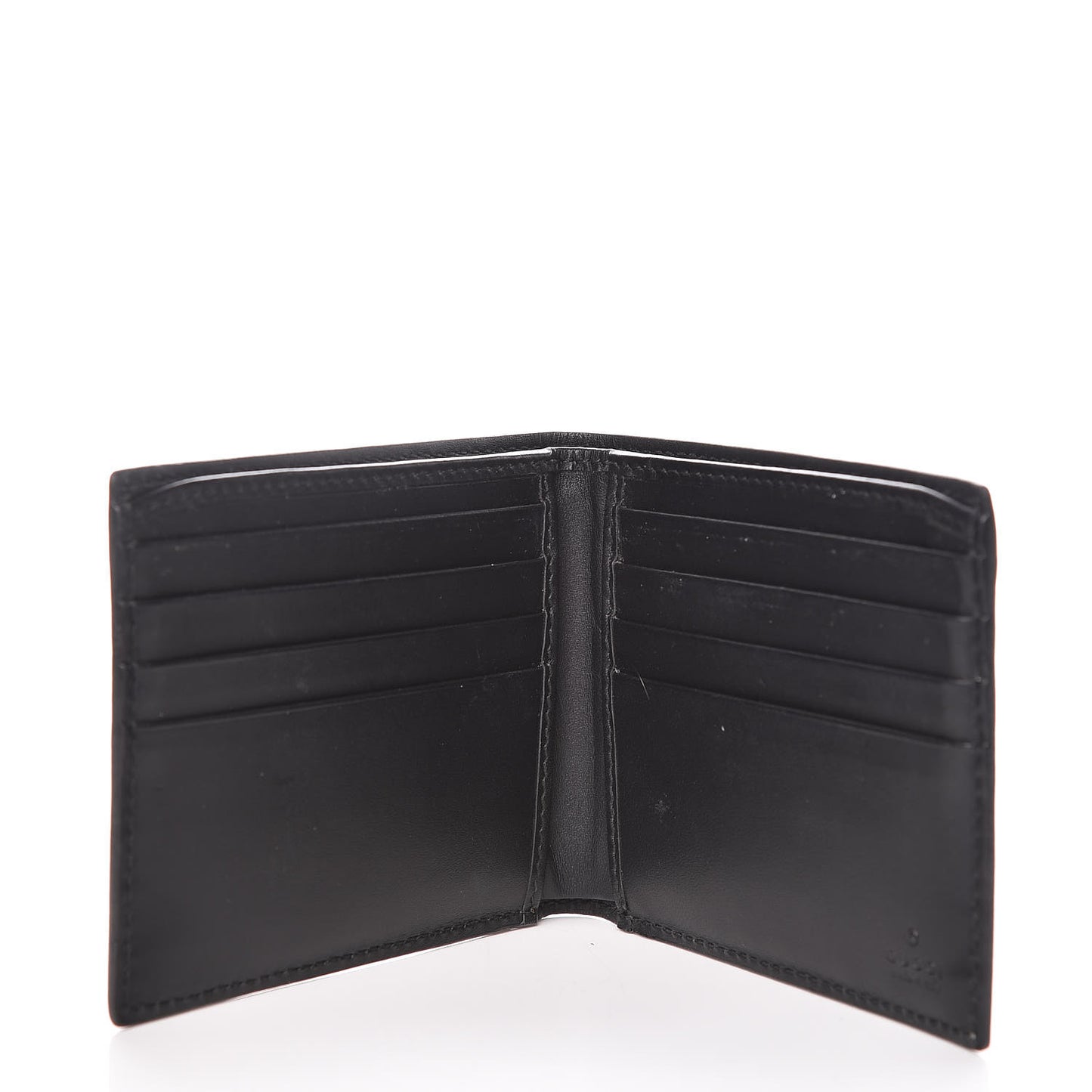 GG Supreme Monogram Selleria Calfskin Tiger Nice Bi-Fold Wallet Beige Ebony Multicolor Black