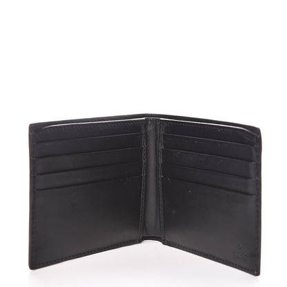 Gucci GG Supreme Monogram Selleria Calfskin Tiger Nice Bi-Fold Wallet Beige Ebony Multicolor Black 5 of 7