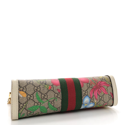 Gucci GG Supreme Monogram Flora Web Small Ophidia Chain Shoulder Bag White 4 of 12