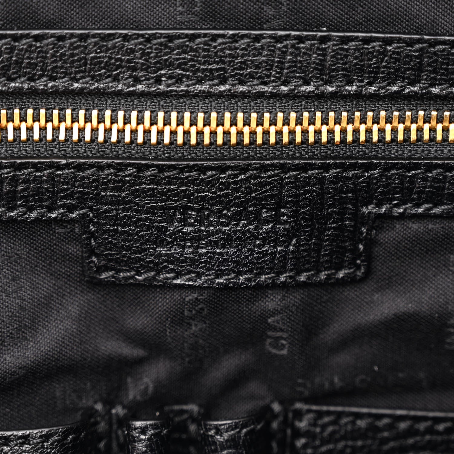 Versace Grained Calfskin Medusa Head Shoulder Bag Black 6 of 11