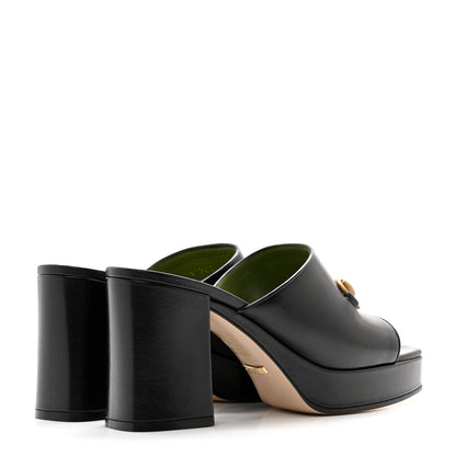 Gucci Granada Kid Houdan Platform Slide Sandals 37.5 Black 4 of 10
