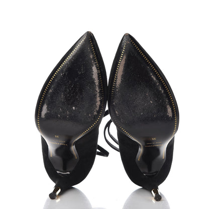 Tom Ford Suede Ankle-Lock Pumps 35 Black 7 of 12